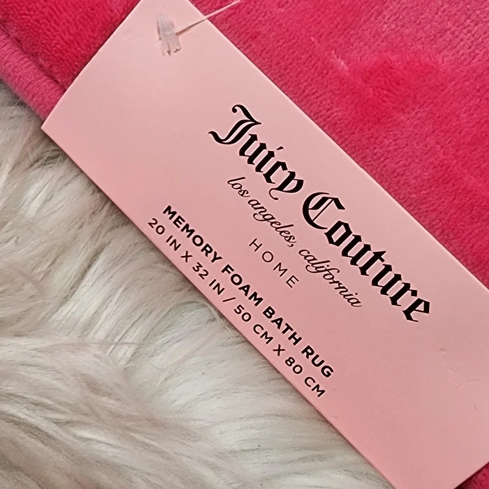 Juicy Couture Hot Pink Memory foam Bath Rug New